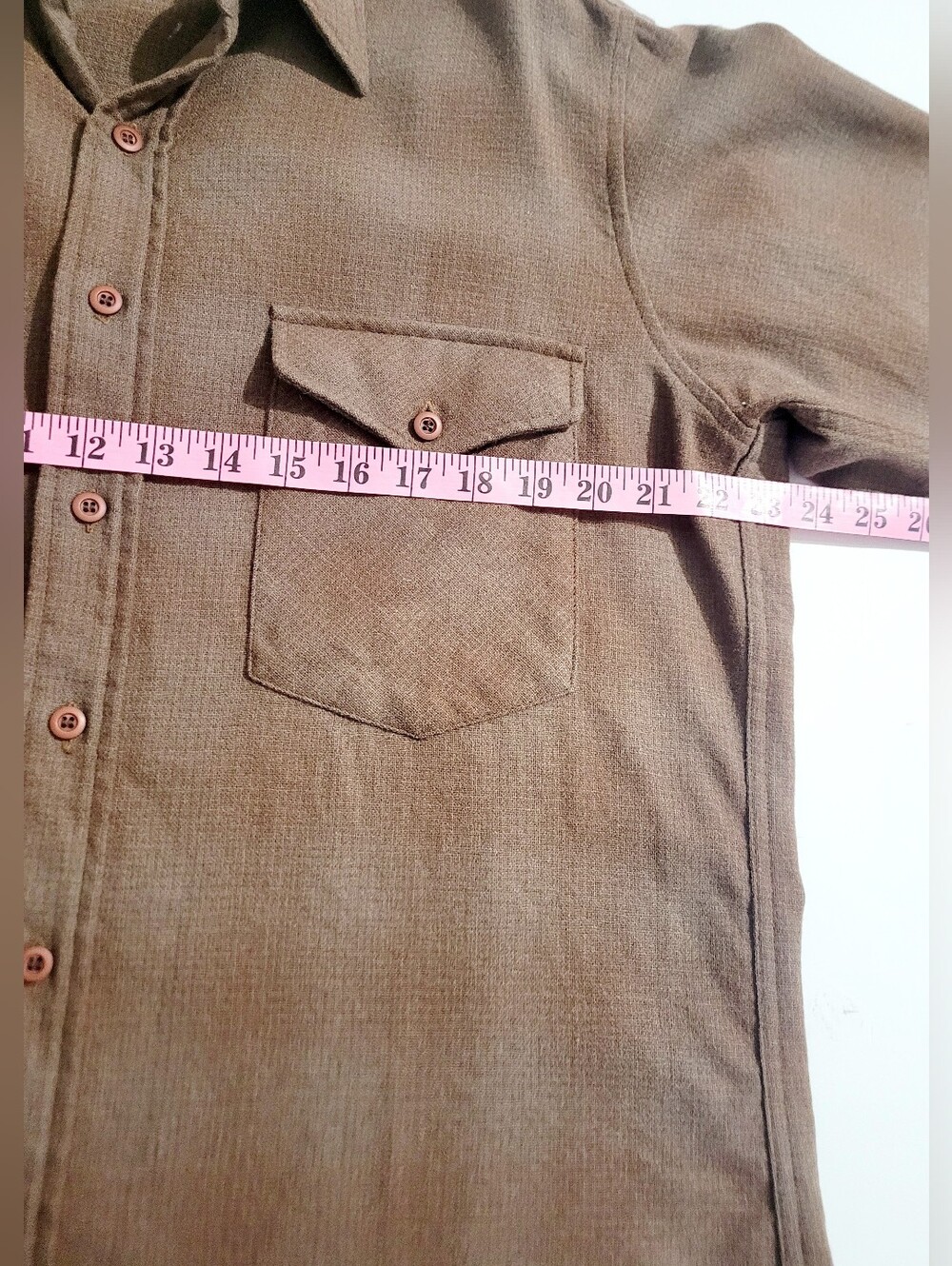 Vintage Pendleton Outdoors Man 100% Virgin Wool Shirt USA Made Brown Large - Picture 10 of 15